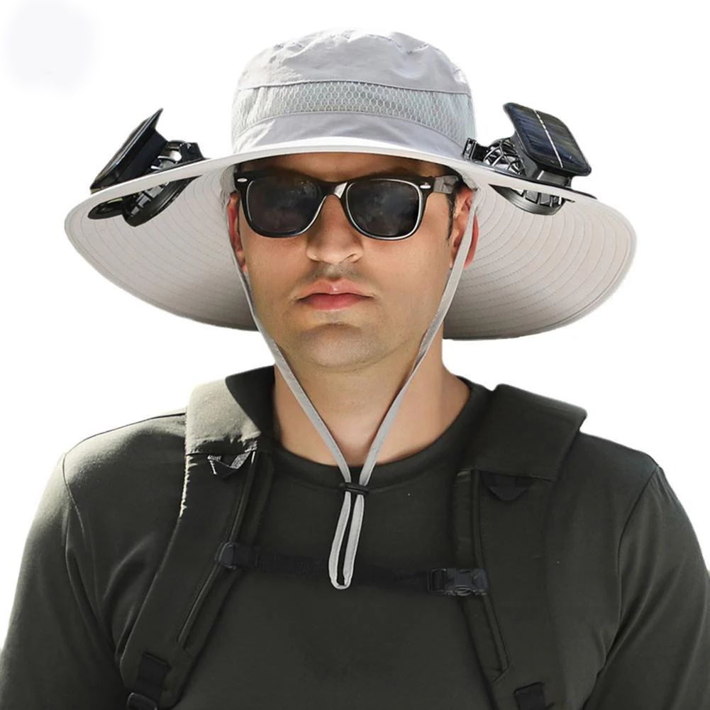 Outdoor Solar Fan Hat
