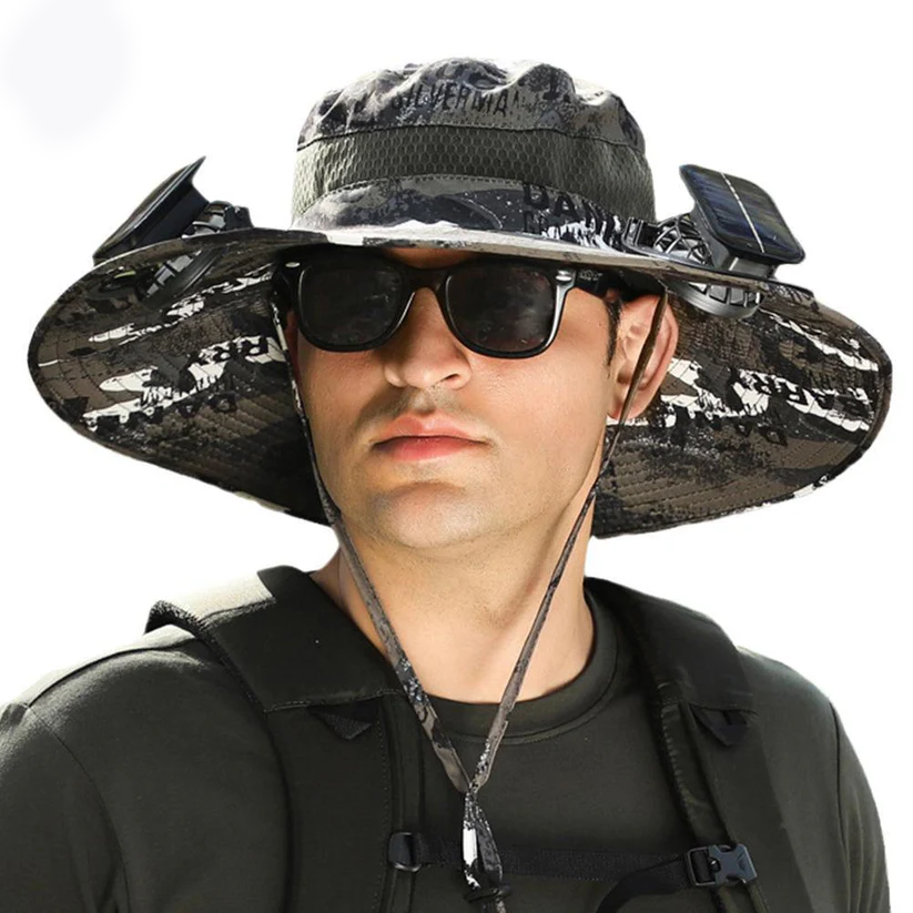 Outdoor Solar Fan Hat