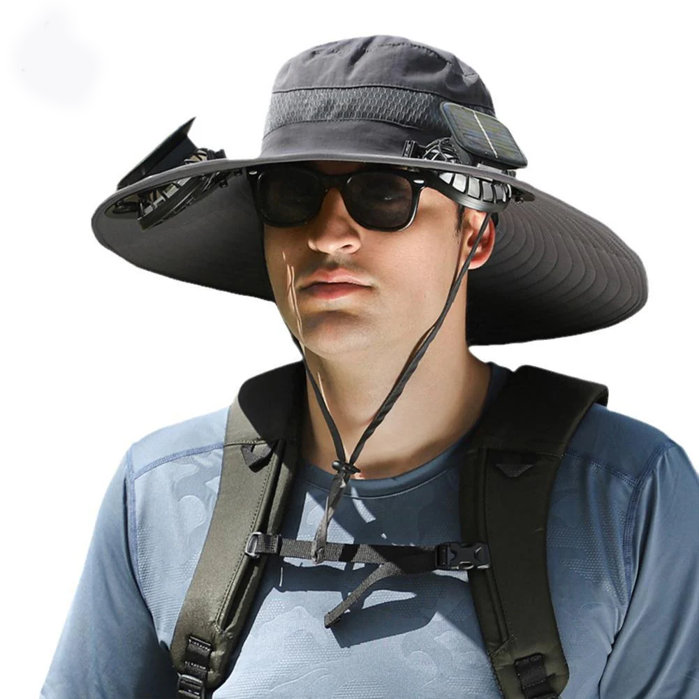 Outdoor Solar Fan Hat