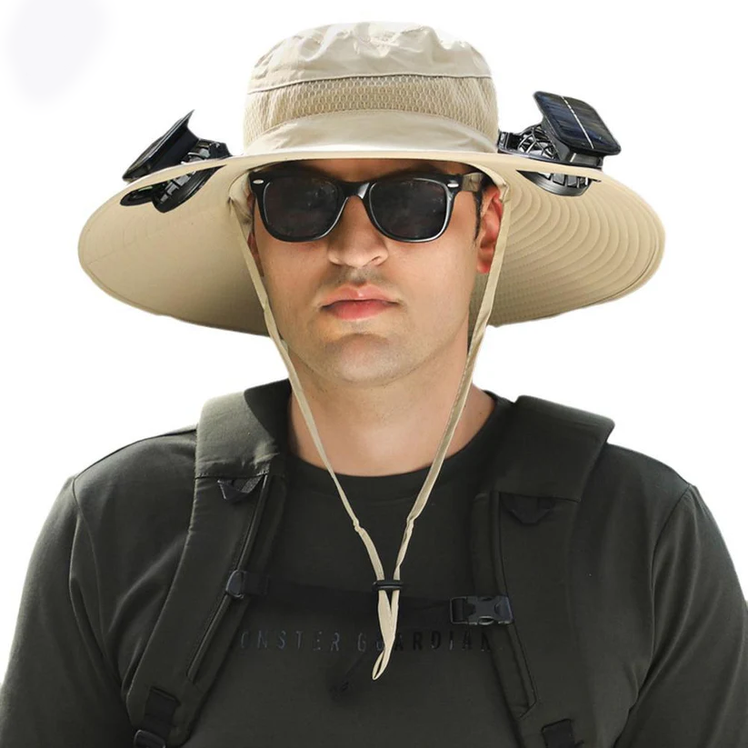 Outdoor Solar Fan Hat