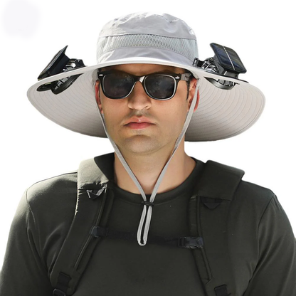 Outdoor Solar Fan Hat